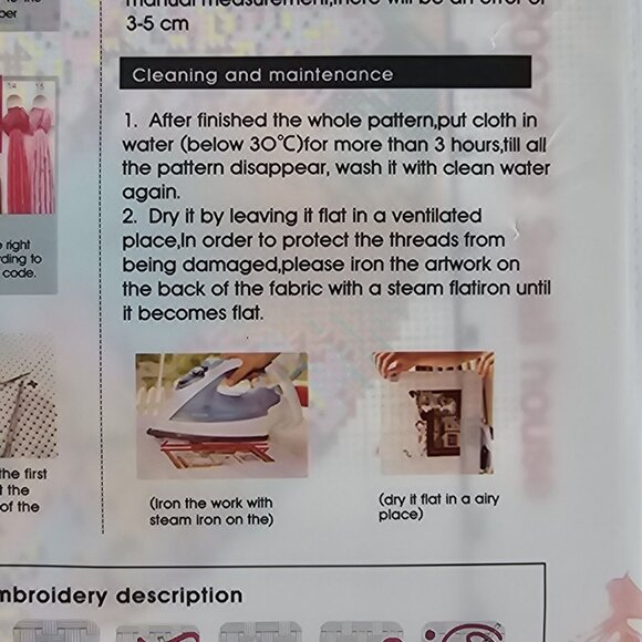 Maydear Small House Landscape Cross Stitch Kit Pre-Printed Fabric - Picture 5 of 5